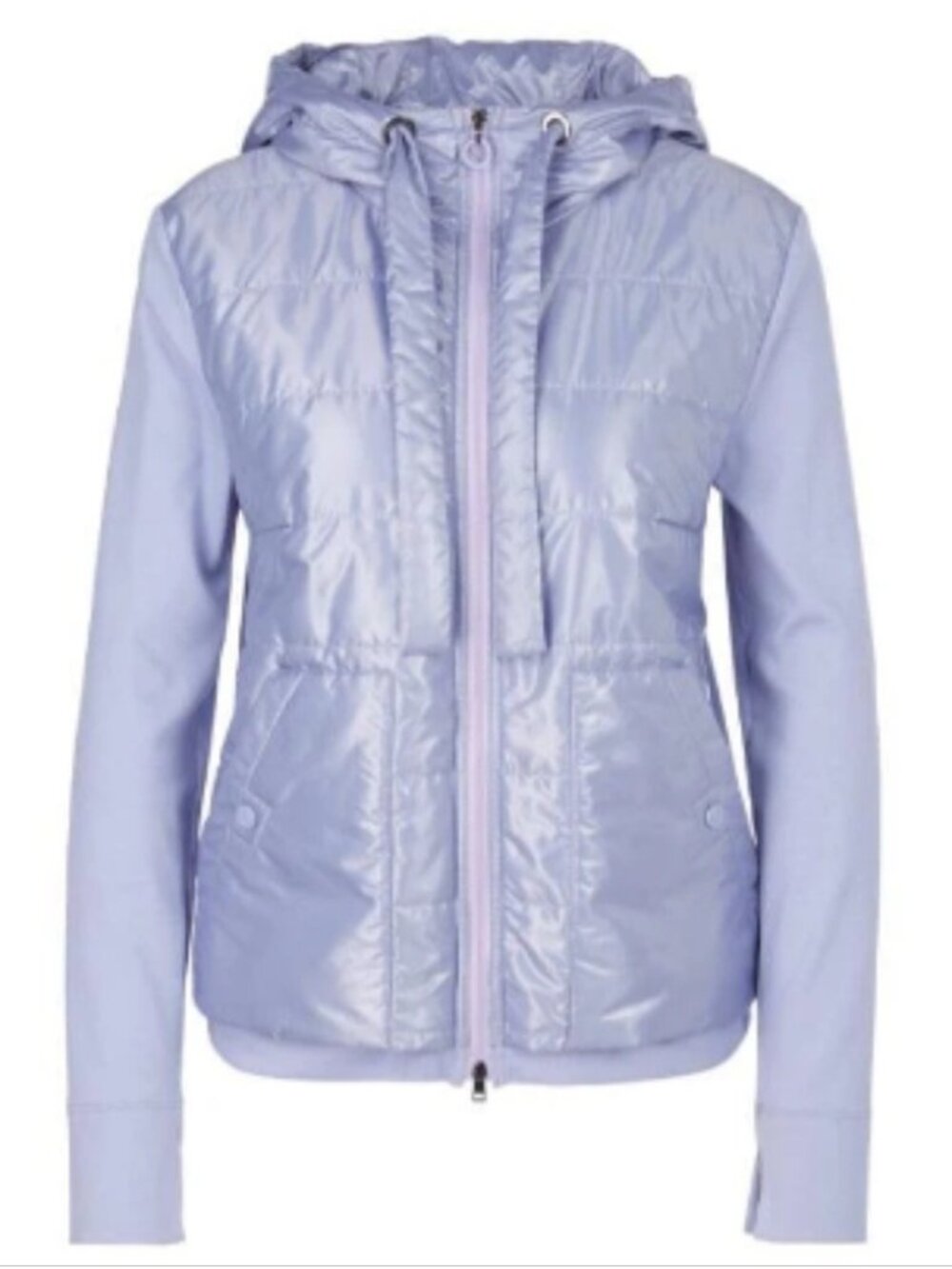 Marc Cain Quilted Zip Hoodie Soft Violet
